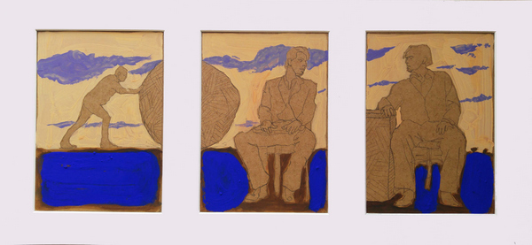 Phylactère XVII - tempera - 53x26